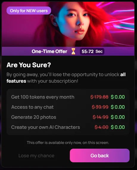 Get-Harder.today pricing screen showing 1 month at $19.99, 3 months at $44.99, and 12 months at $119.99 with a $1 membership fee disclosed in fine print and auto-renewal at $299.99 full price