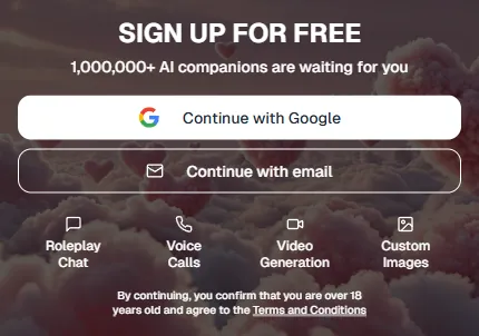 OurDream.ai signup screen captured from an Aussie IP